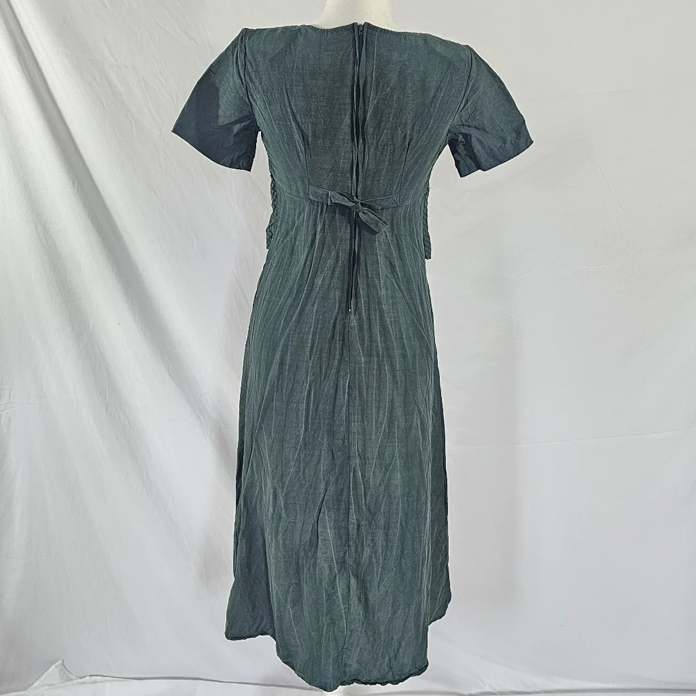 Vintage Rabbit Rabbit Rabbit Designs Button Front Dress - Picture 7 of 13